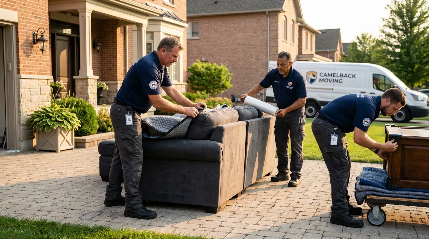 Large estate moving crew wrapping furniture in Tiptonville, TN