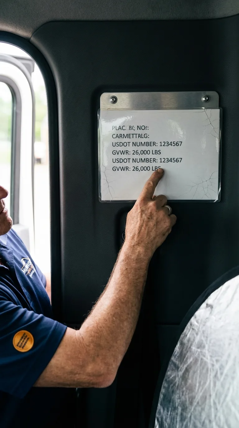 USDOT licensing placard verification in Tiptonville